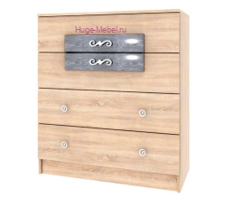 Комод "Мадлен" сонома/дуб шале серебро