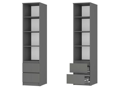 Пенал с открытыми полками "Симпл ПН-18" графит