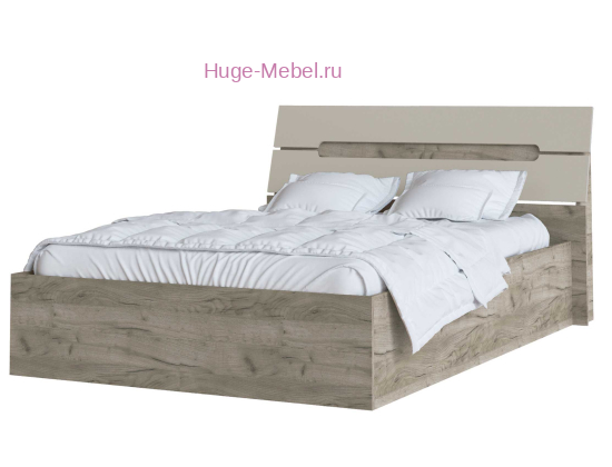 Каркас кровати 140х200 "Гавана" кашемир/крафт серый
