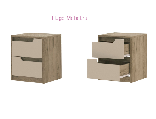 Тумба прикроватная "Гавана" кашемир/крафт серый