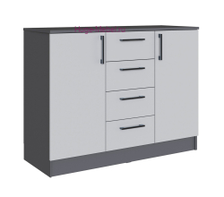 Комод "Вегас" графит+серый камень