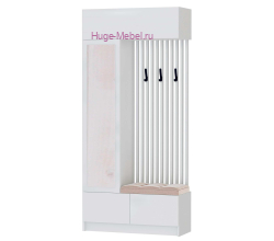 Прихожая "Руэлла" центральная секция белая