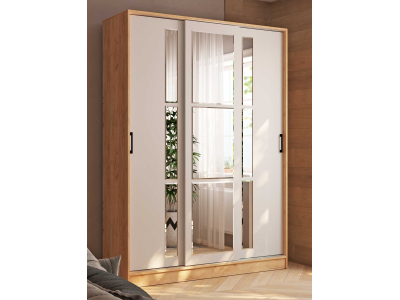 Шкаф-купе 160 см "Стиль-2" кашемир +дуб крафт