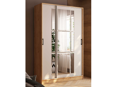 Шкаф-купе 140 см "Стиль-2" кашемир +дуб крафт