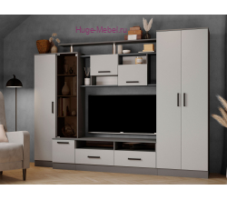 Гостиная Оскар-5 графит +серый камень