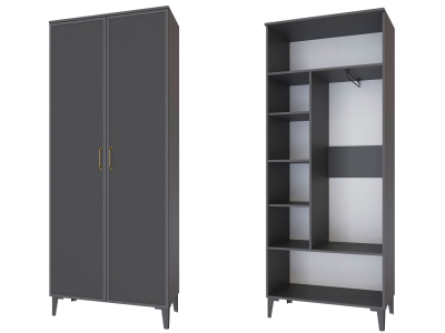 Шкаф 2-х створчатый "Толедо ТШ-30" графит Шкаф 2-х створчатый "Толедо ТШ-30" графит