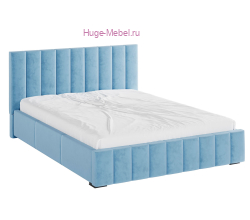 Кровать 1,6 "Нега" светло-голубая с подъемным механизмом