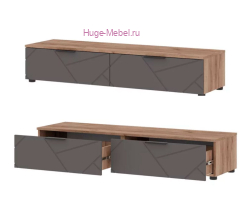 Тумба 140 см "Орегон ТБ 02" асфальт +дуб крафт