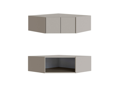 Антресоль Н300 для углового шкафа "Мадрид" кашемир (угол скос) Антресоль Н300 для углового шкафа "Мадрид" кашемир (угол скос)