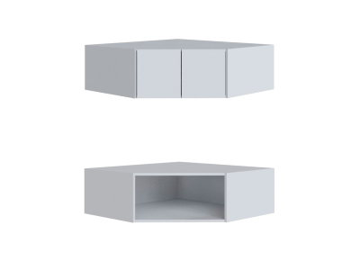 Антресоль Н300 для углового шкафа "Мадрид" белый (угол скос)