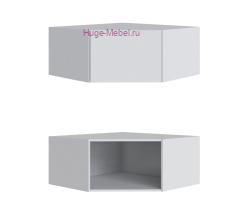 Антресоль Н400 для углового шкафа "Мадрид" белый (угол скос)