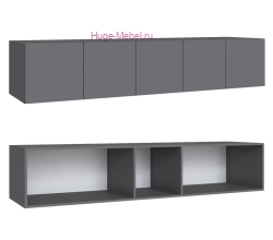 Антресоль Н400 для шкафов "Мадрид" 2 метра (графит)