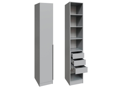 Шкаф "Мадрид" 40 см с 3 ящиками внутри серый камень Шкаф "Мадрид" 40 см с 3 ящиками внутри серый камень