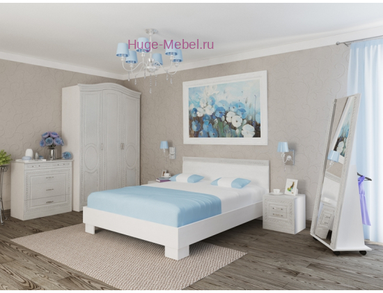 Спальный гарнитур белый Гертруда К2