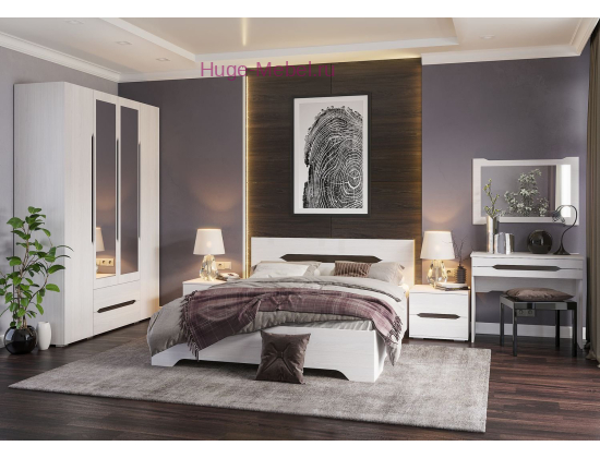 Спальня Валенсия белая К3